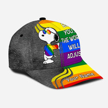 Load image into Gallery viewer, Personalized Rainbow Classic Cap Custom Name LGBT Support Gift
