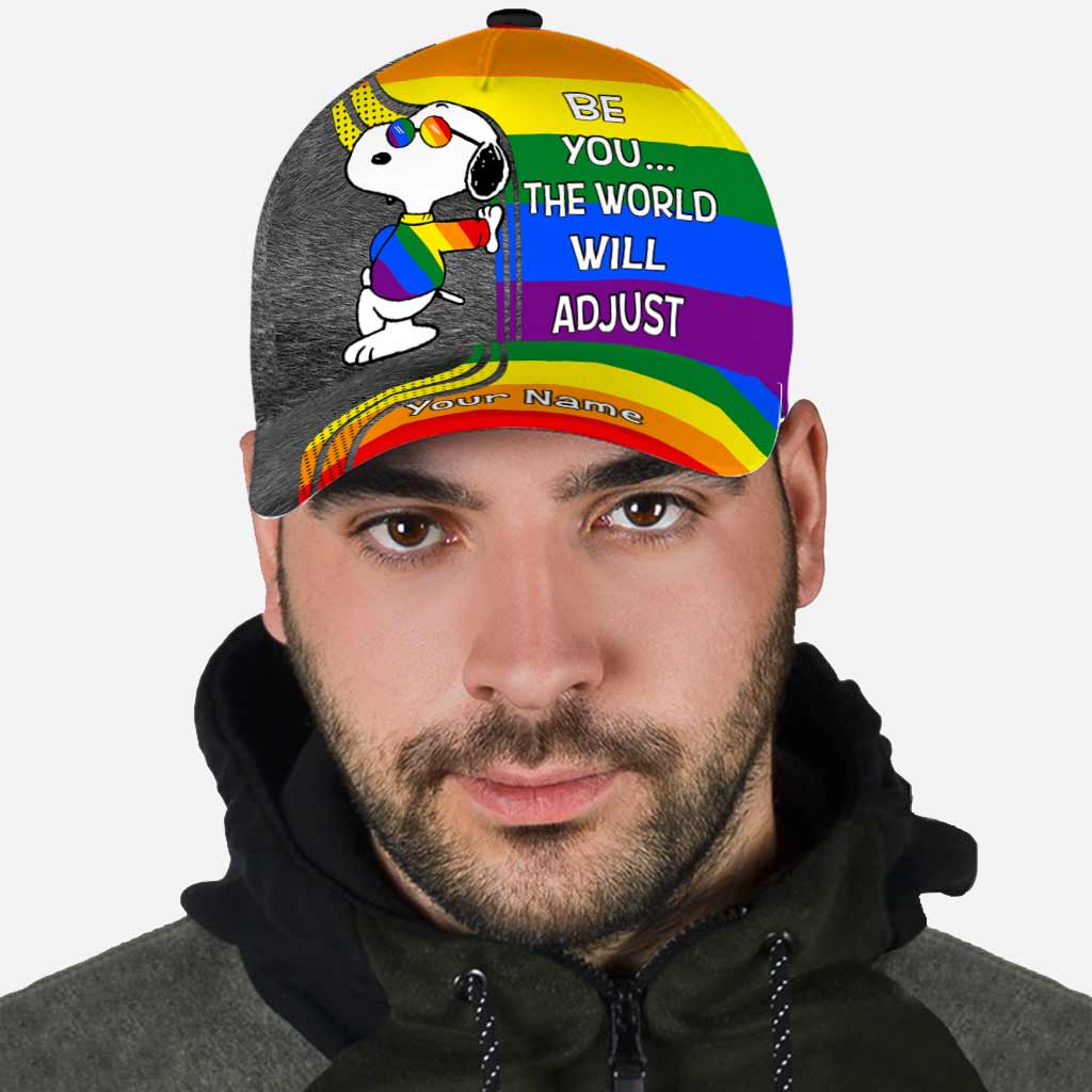 Personalized Rainbow Classic Cap Custom Name LGBT Support Gift