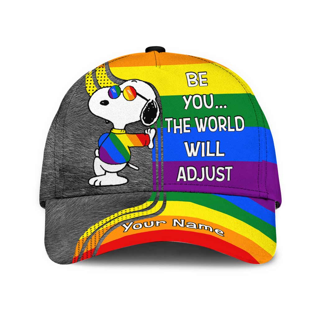 Personalized Rainbow Classic Cap Custom Name LGBT Support Gift
