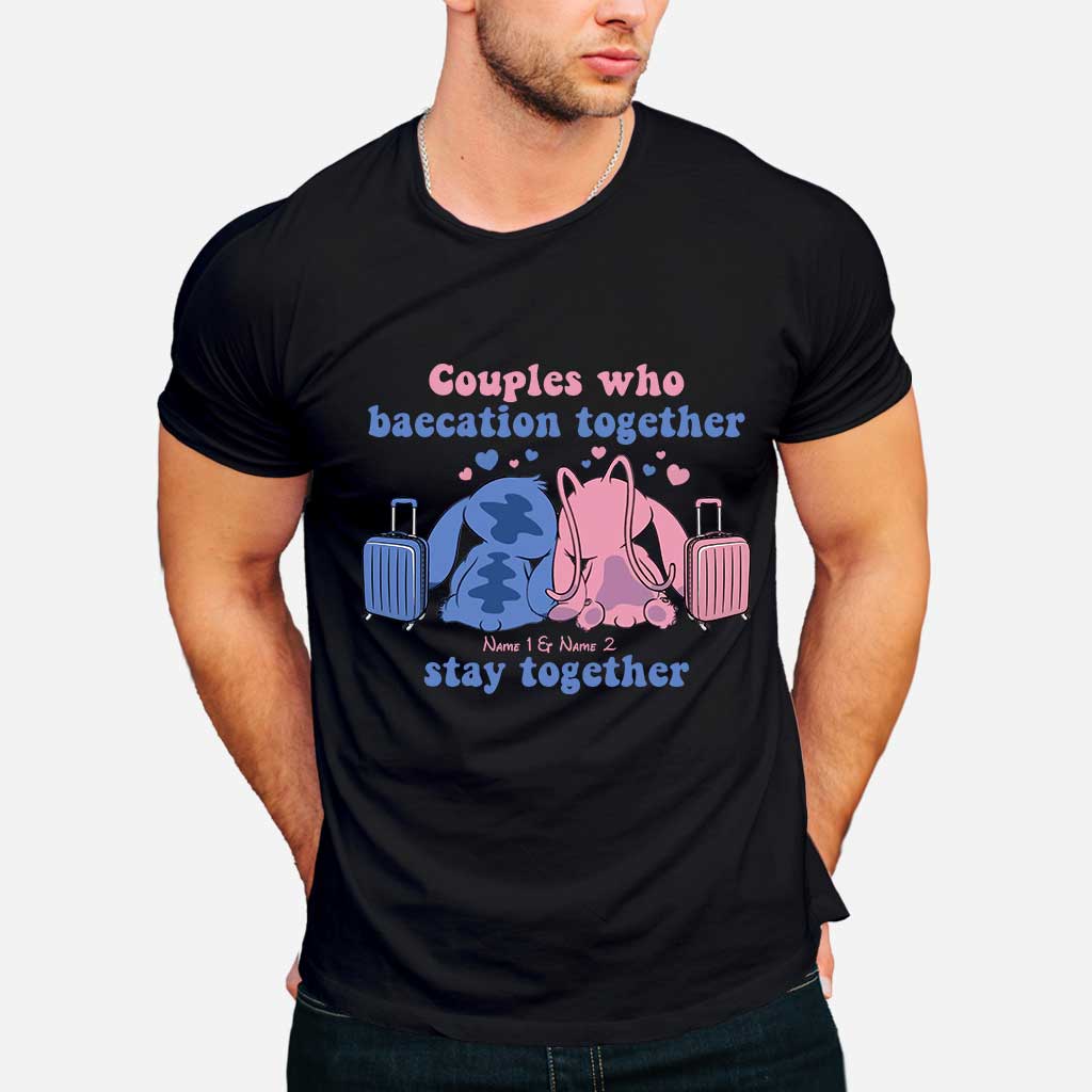 Personalized Baecation Couple T-Shirt and Hoodie Custom Names Gift