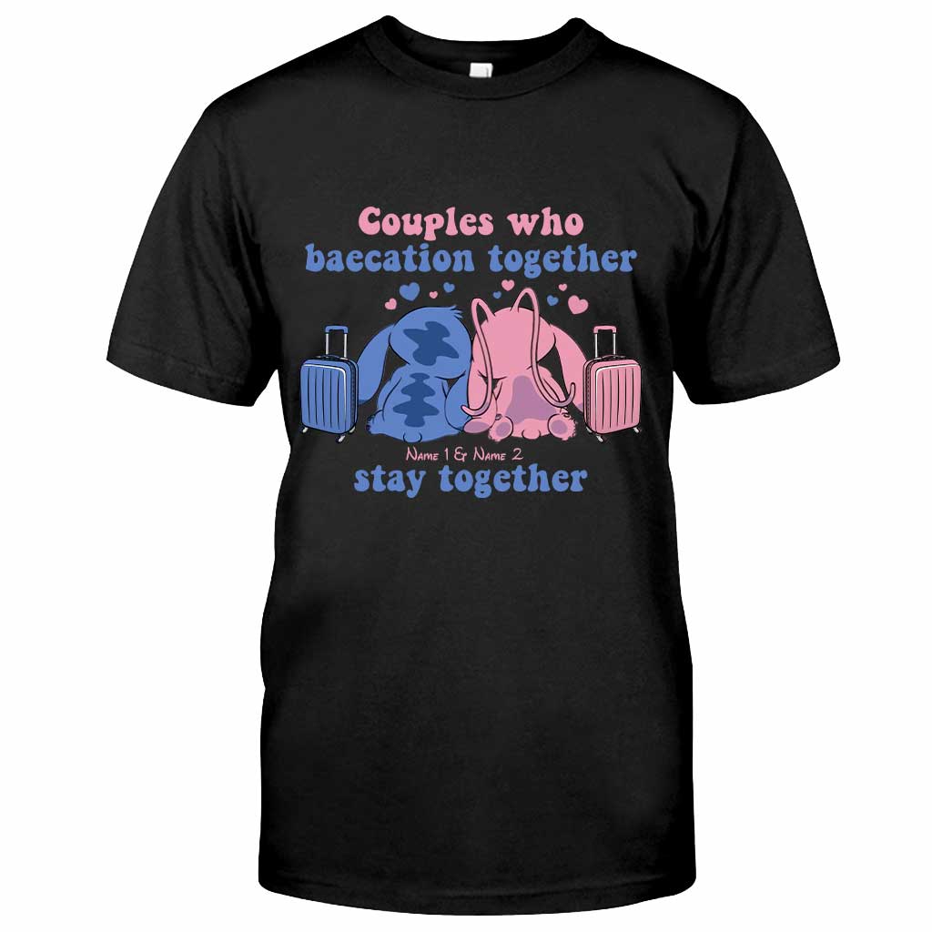 Personalized Baecation Couple T-Shirt and Hoodie Custom Names Gift