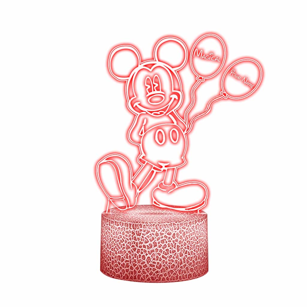 Personalized Mouse Shaped LED Plaque Light Base Gift for Kids