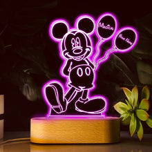 Load image into Gallery viewer, Personalized Mouse Shaped LED Plaque Light Base Gift for Kids
