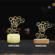 Load image into Gallery viewer, Personalized Mouse Shaped LED Plaque Light Base Gift for Kids
