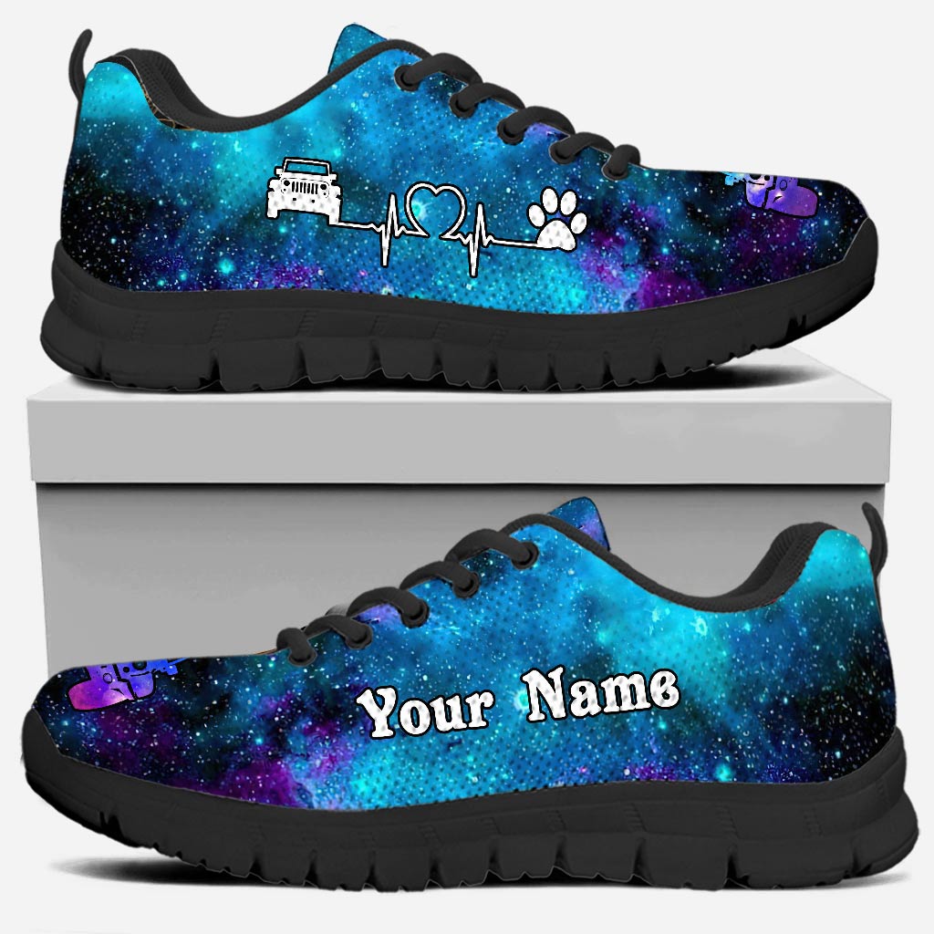 Personalized Galaxy Dog Theme Sneakers Custom Name Gift