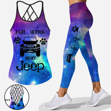 Load image into Gallery viewer, Personalized Dog and Jeep Themed Tank Top &amp; Leggings Set
