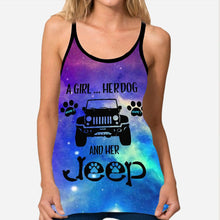 Load image into Gallery viewer, Personalized Dog and Jeep Themed Tank Top &amp; Leggings Set
