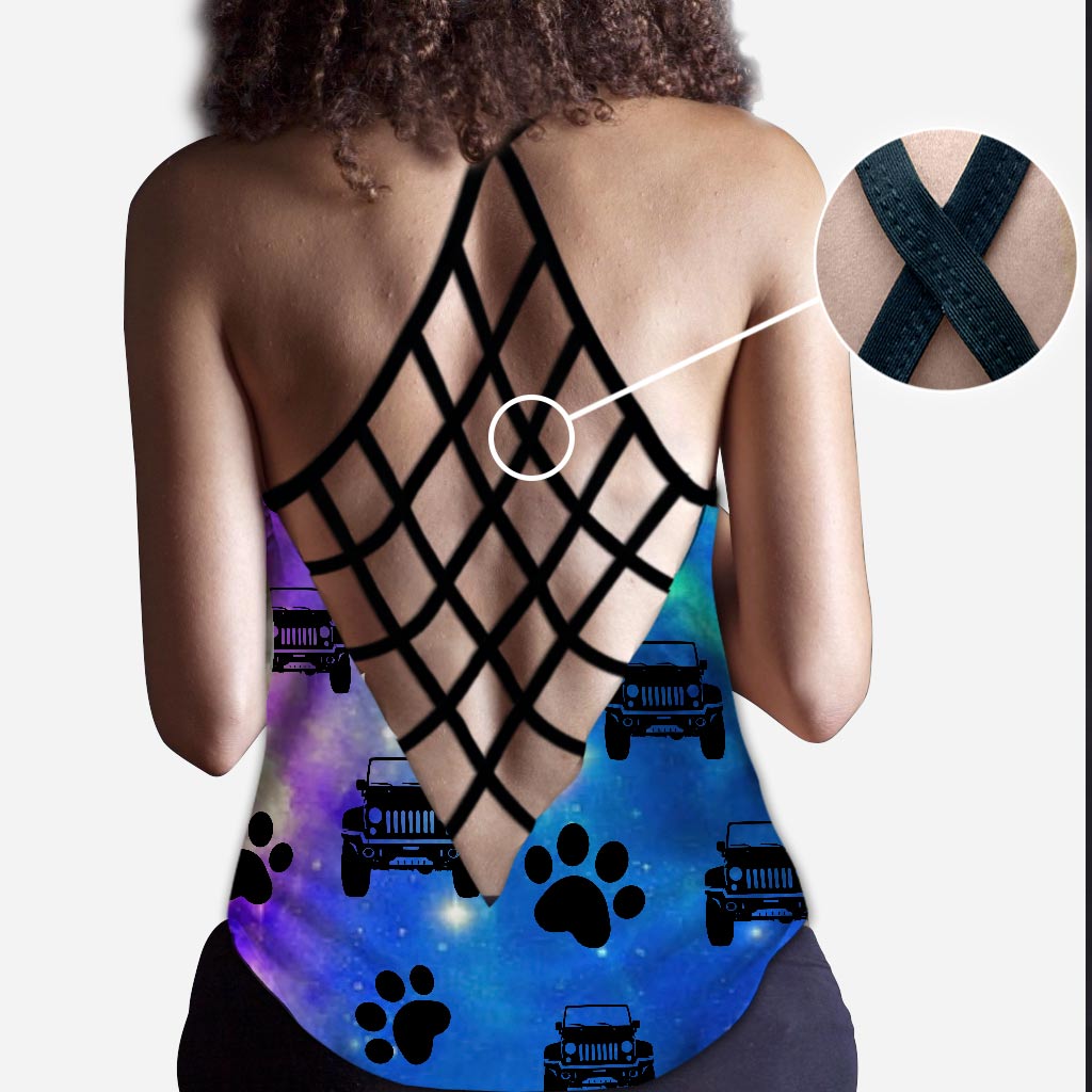 Personalized Dog and Jeep Themed Tank Top & Leggings Set