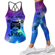 Load image into Gallery viewer, Personalized Dog and Jeep Themed Tank Top &amp; Leggings Set
