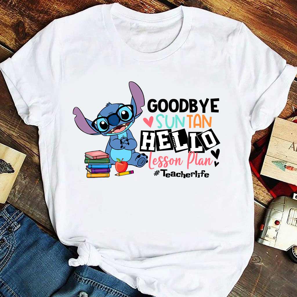 Personalized Teacher T-shirt & Hoodie Goodbye Suntan Lesson Plan Gift