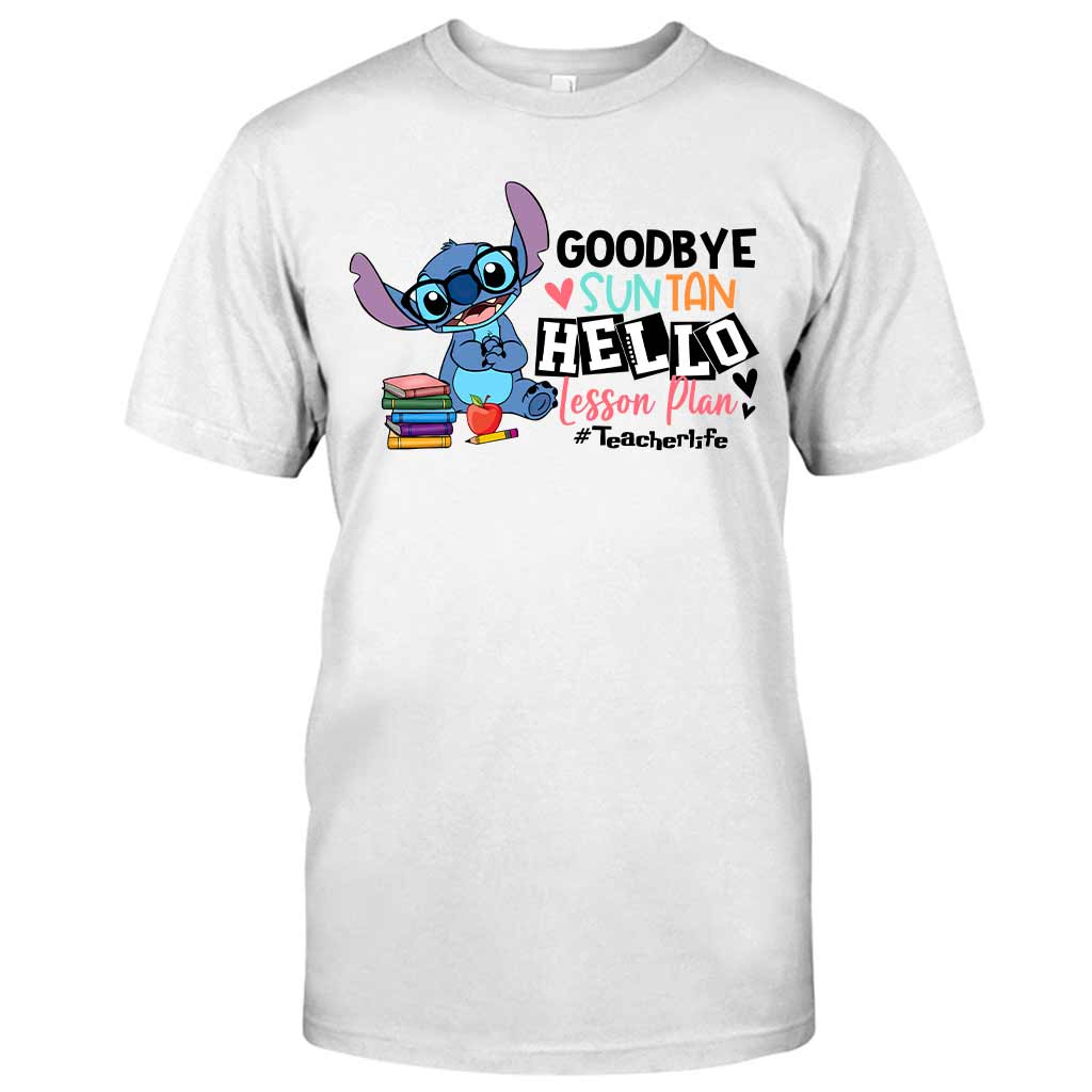 Personalized Teacher T-shirt & Hoodie Goodbye Suntan Lesson Plan Gift
