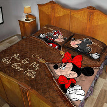 Load image into Gallery viewer, Personalized Couple Mouse Quilt Set with Your Names - Unique Anniversary Gift
