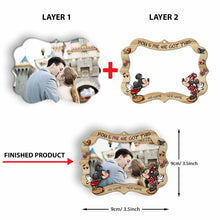 Load image into Gallery viewer, Personalized Layered Wood Christmas Ornament with Photo Frame for Couples
