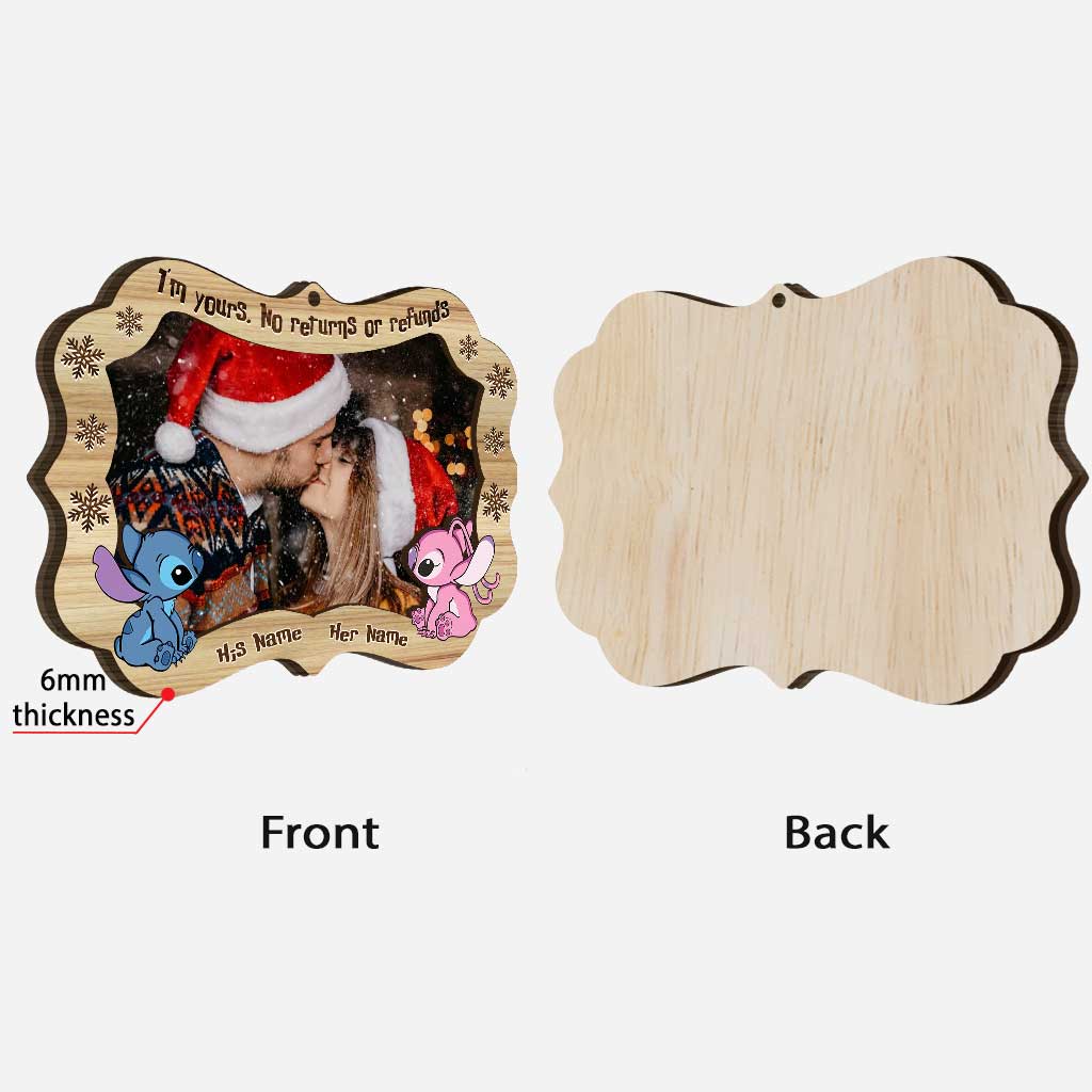Personalized Ohana Layered Wood Ornament Custom Names Gift for Christmas
