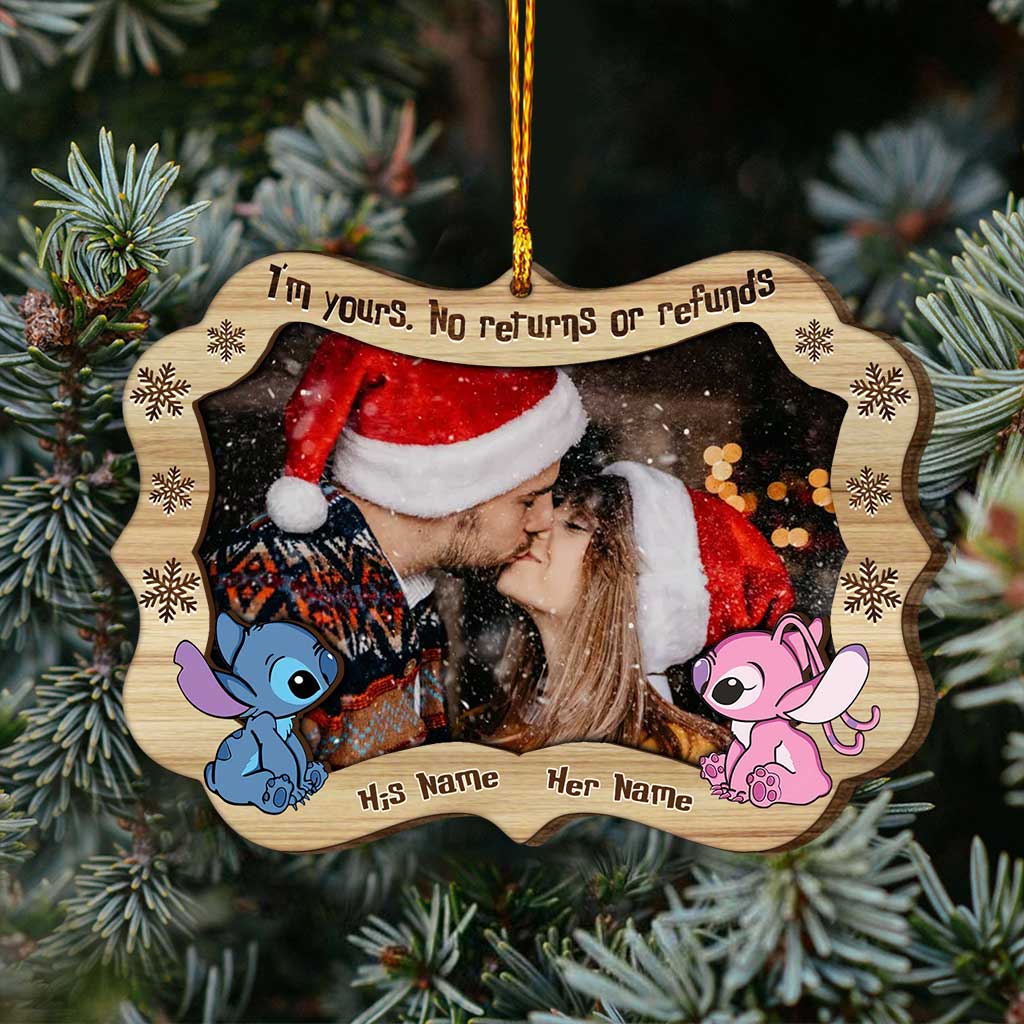 Personalized Ohana Layered Wood Ornament Custom Names Gift for Christmas