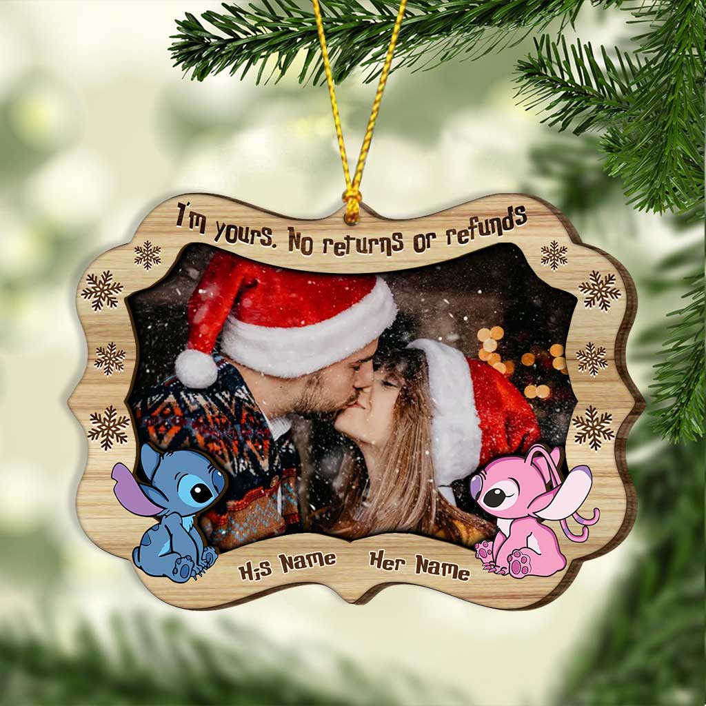 Personalized Ohana Layered Wood Ornament Custom Names Gift for Christmas