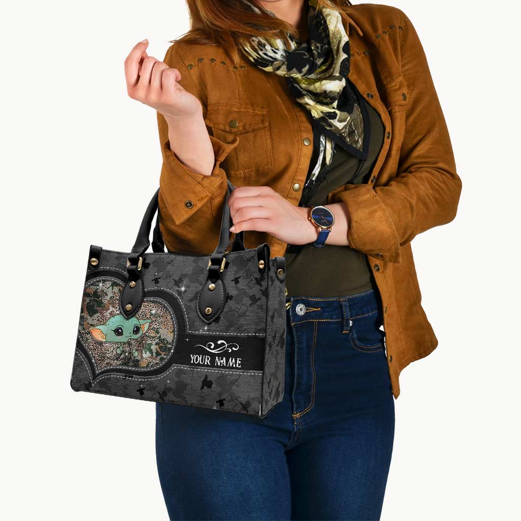 Personalized Leather Handbag with Custom Name Gift for Mom