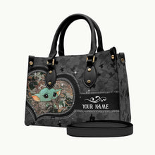 Load image into Gallery viewer, Personalized Leather Handbag with Custom Name Gift for Mom

