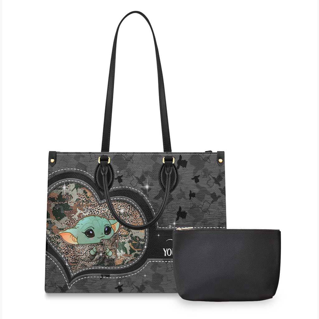 Personalized Leather Handbag with Custom Name Gift for Mom