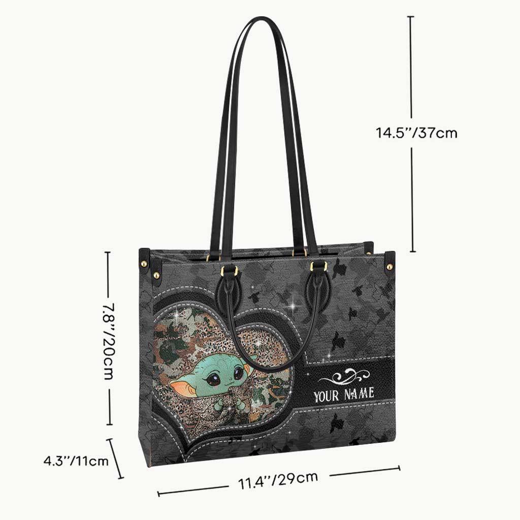 Personalized Leather Handbag with Custom Name Gift for Mom