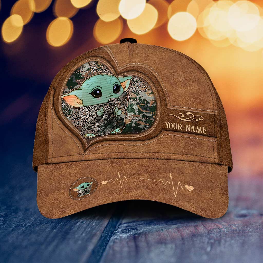 Personalized Classic Cap Cute Baby Yoda Custom Name Gift for Kids