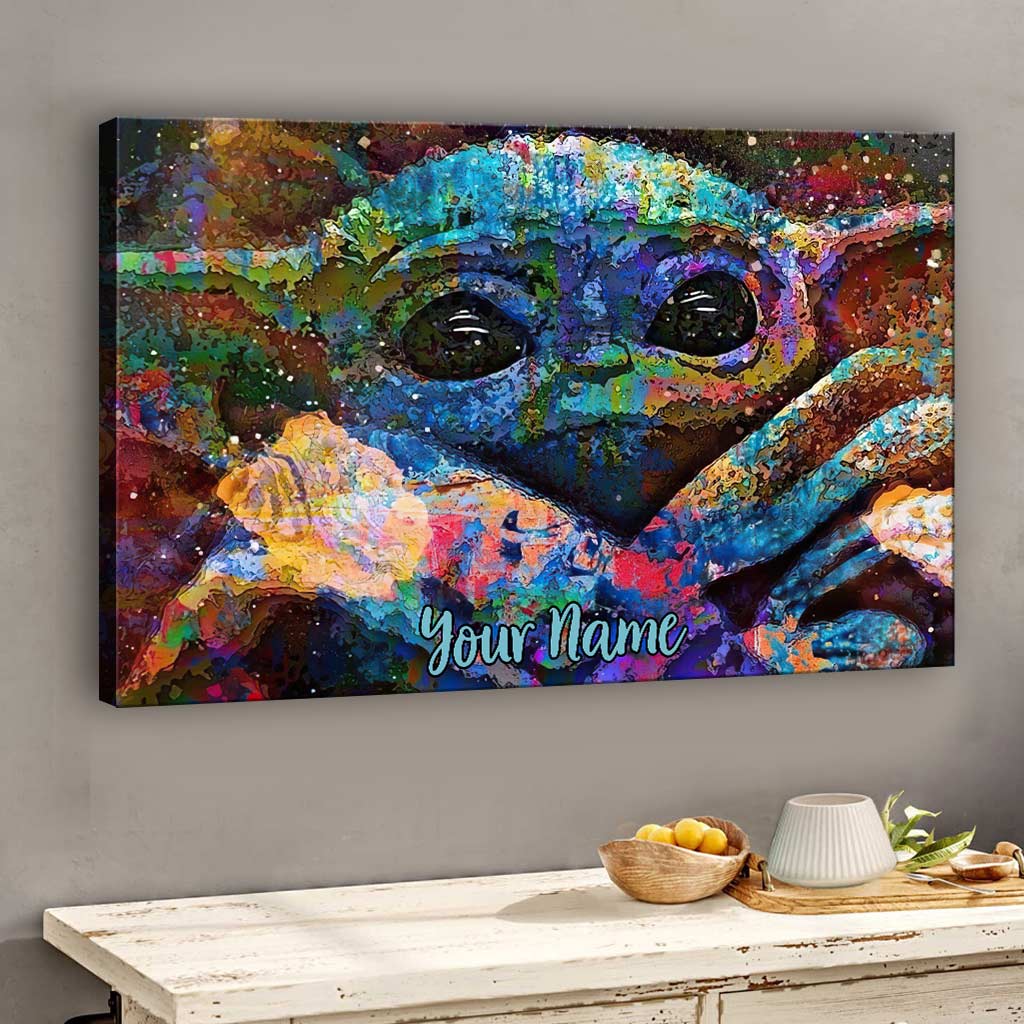 Personalized Cute Baby Canvas Print Custom Name Gift for Baby Shower