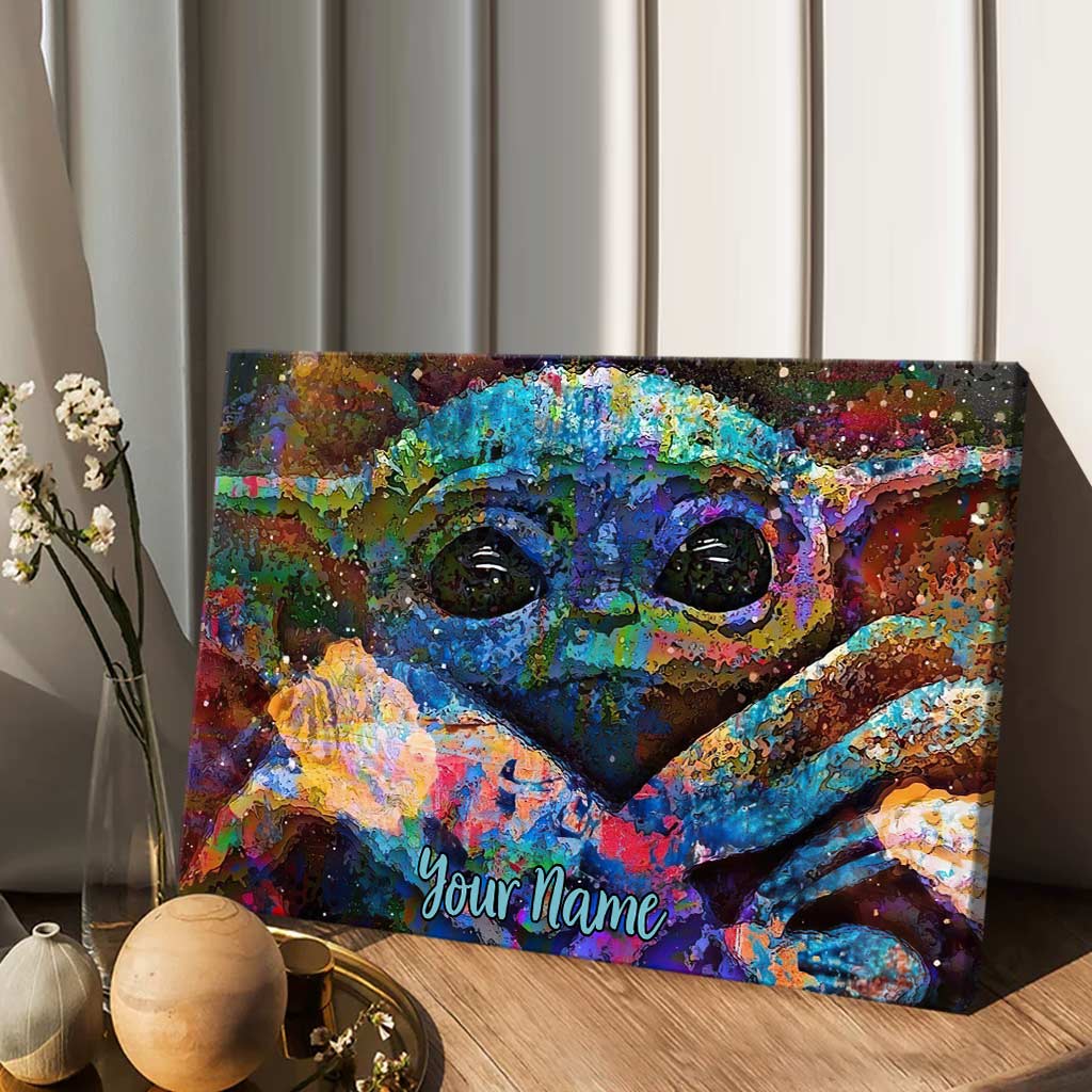 Personalized Cute Baby Canvas Print Custom Name Gift for Baby Shower