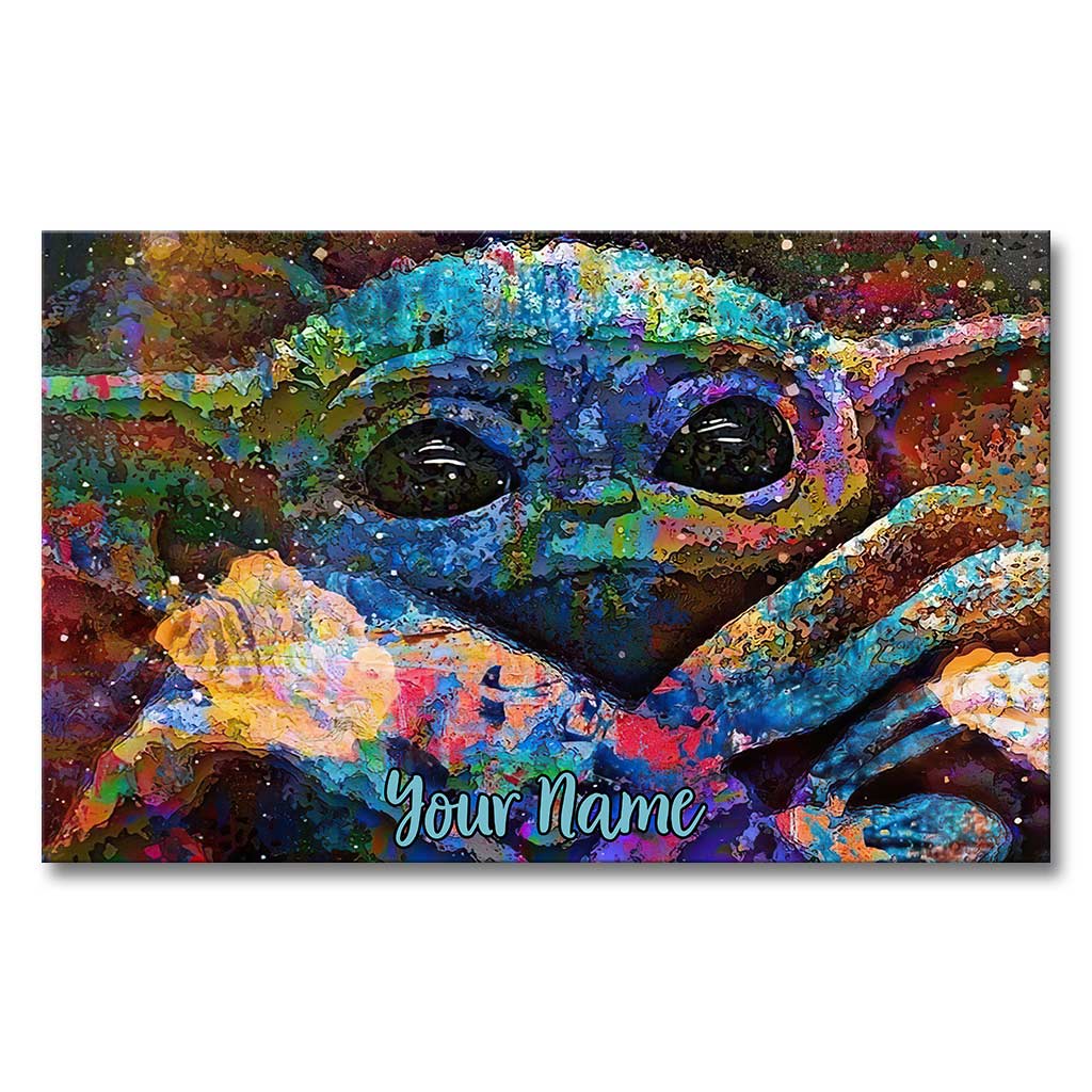 Personalized Cute Baby Canvas Print Custom Name Gift for Baby Shower