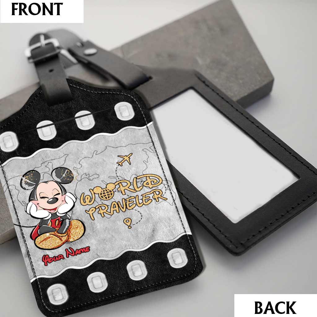 Personalized Leather Luggage Tag Travel Gift for Kids