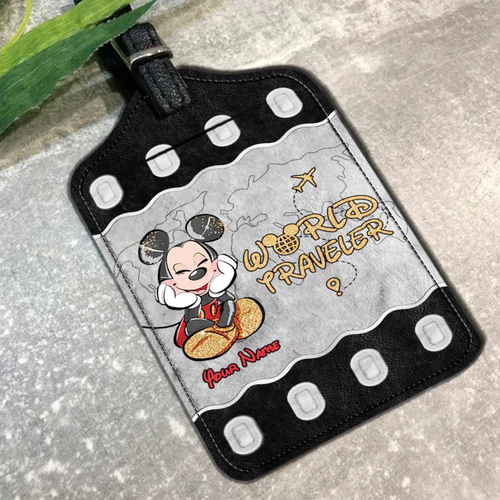 Personalized Leather Luggage Tag Travel Gift for Kids