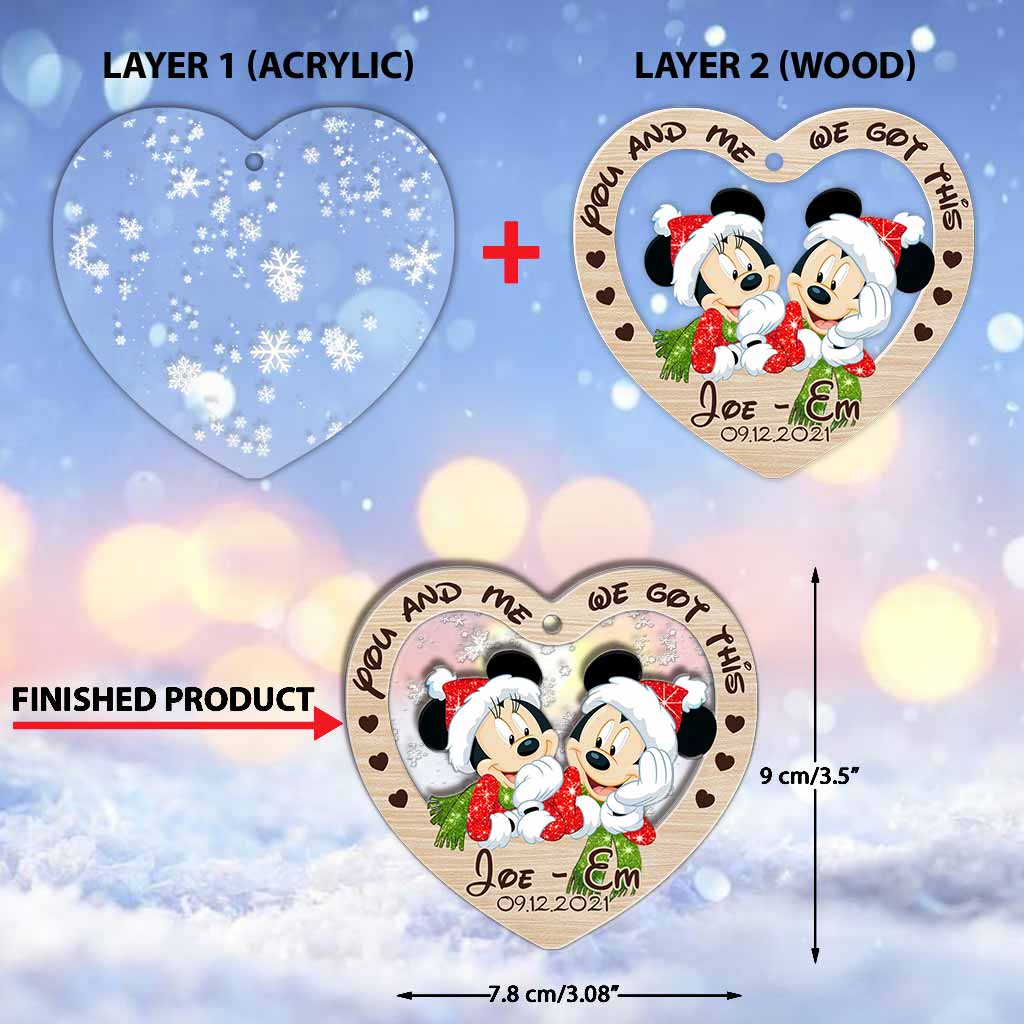 Personalized Christmas Couple Ornament Custom Name Gift