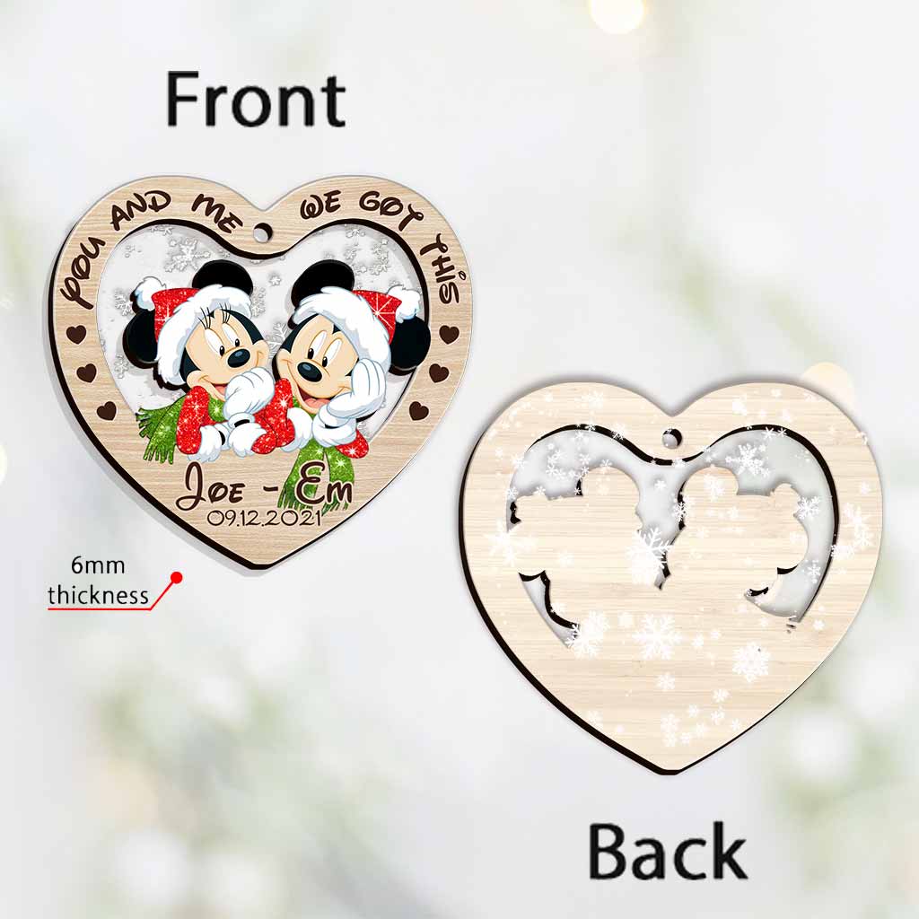 Personalized Christmas Couple Ornament Custom Name Gift