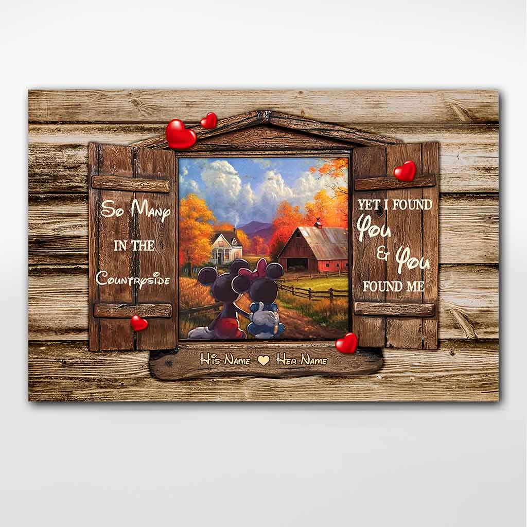Personalized Mouse Poster Gift for Couples with Custom Names