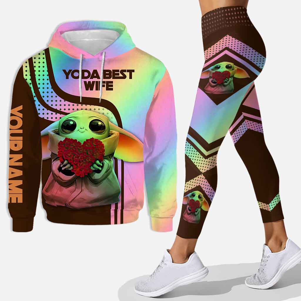 Personalized Yoda Best Wife Hoodie & Leggings Set Gift
