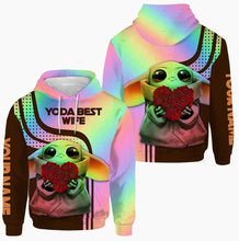 Load image into Gallery viewer, Personalized Yoda Best Wife Hoodie &amp; Leggings Set Gift

