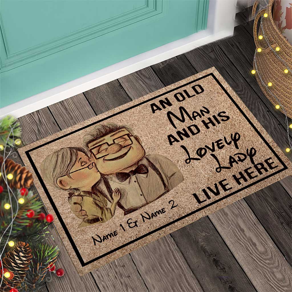 Personalized Couple Doormat with Custom Names for Home