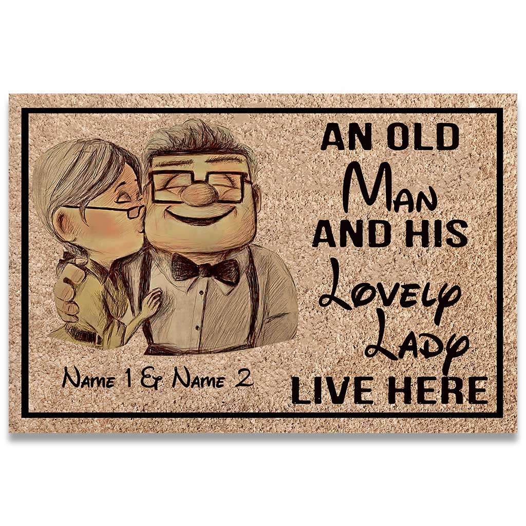 Personalized Couple Doormat with Custom Names for Home
