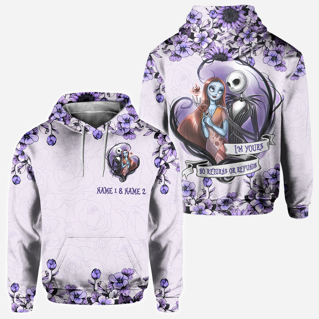 Personalized All Over Hoodie Couple Gift I'm Yours Custom Names