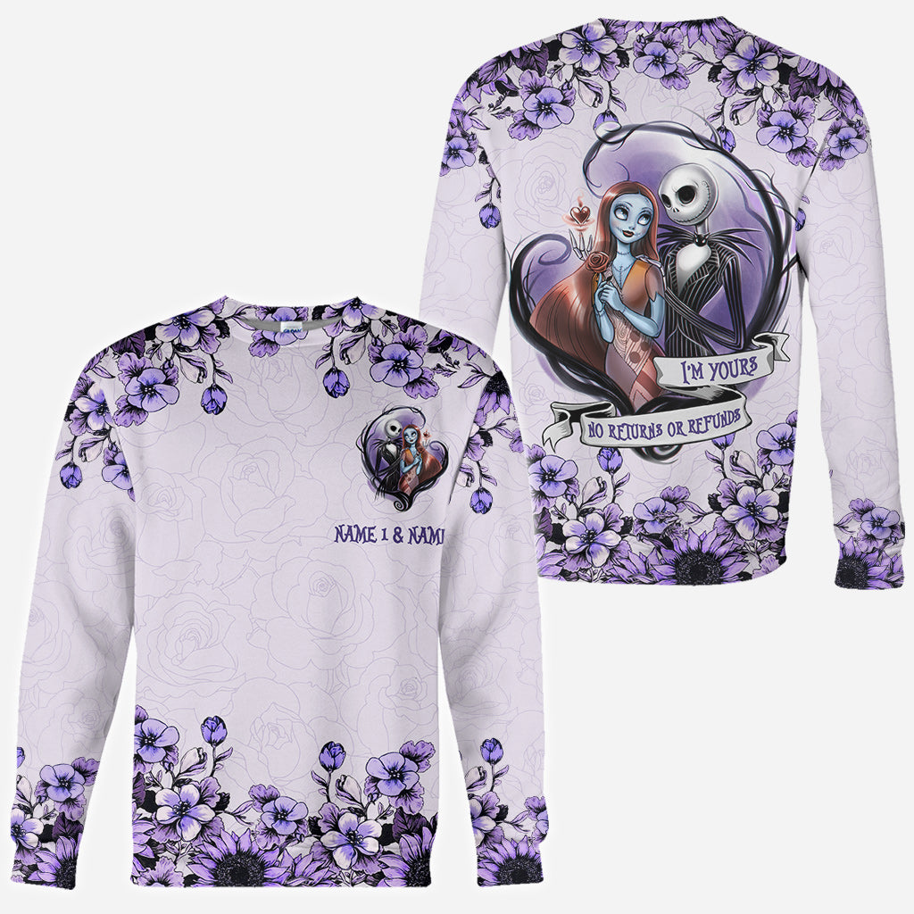 Personalized All Over Hoodie Couple Gift I'm Yours Custom Names