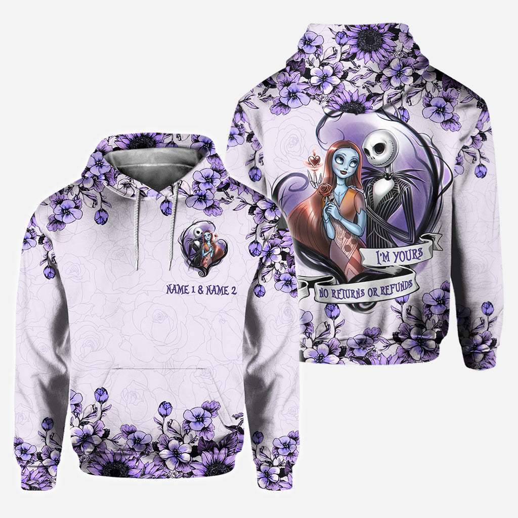 Personalized All Over Hoodie Couple Gift I'm Yours Custom Names
