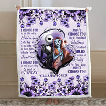 Load image into Gallery viewer, Personalized Couple Blanket with Custom Names for Wedding or Anniversary
