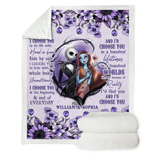 Load image into Gallery viewer, Personalized Couple Blanket with Custom Names for Wedding or Anniversary
