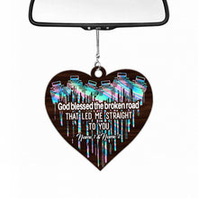Load image into Gallery viewer, Personalized Heart Couple Car Ornament Custom Names Gift
