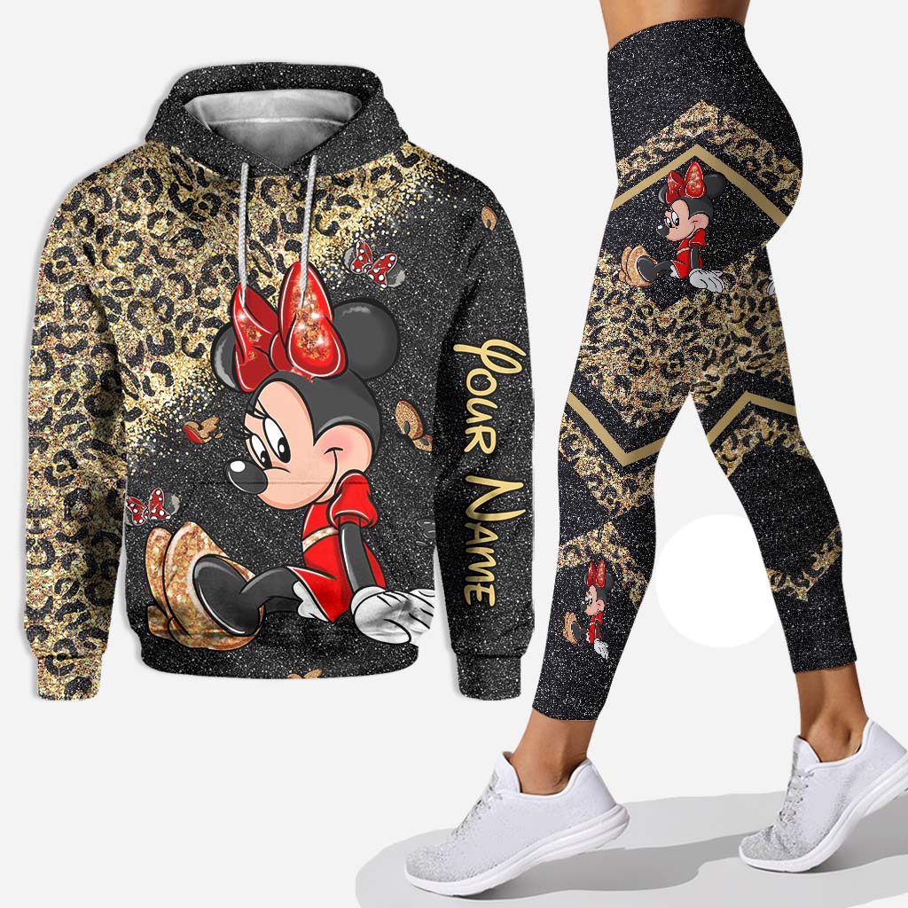 Personalized Minnie Mouse Hoodie and Leggings Set for Kids