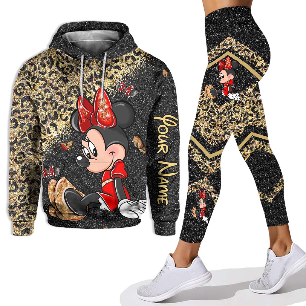 Personalized Minnie Mouse Hoodie and Leggings Set for Kids