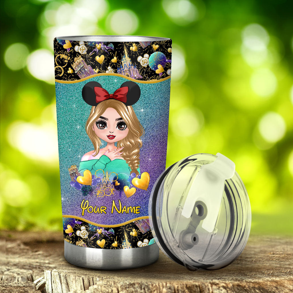 Personalized Glitter Tumbler Custom Name Magical Girl Gift
