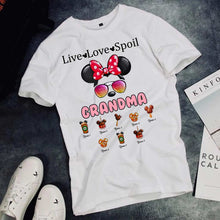 Load image into Gallery viewer, Personalized Live Love Spoil Mouse T-shirt for Grandma

