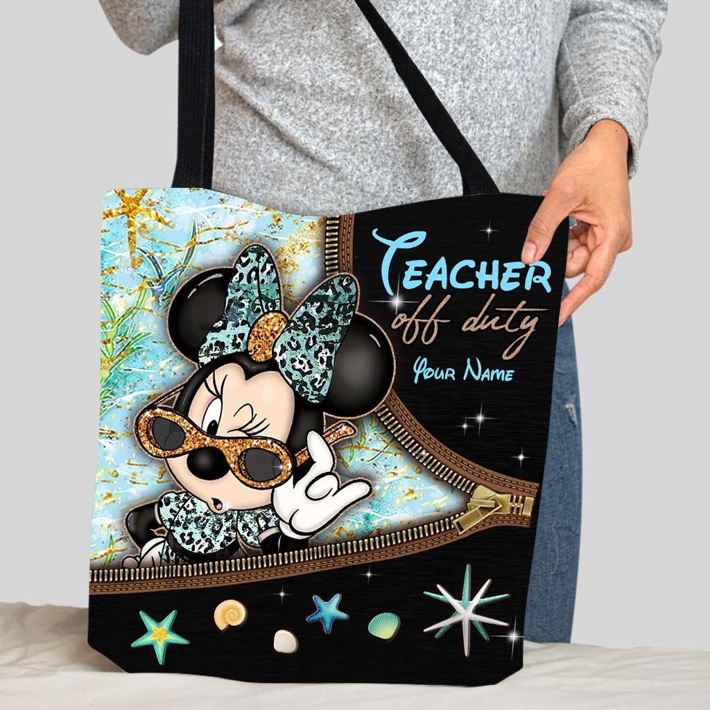 Personalized Teacher Tote Bag Cute Minnie Mouse Design Gift