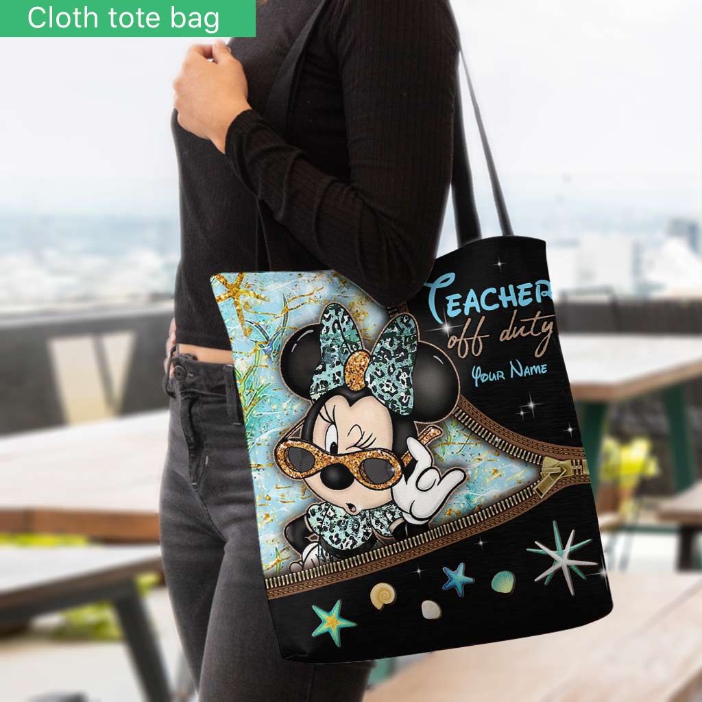 Personalized Teacher Tote Bag Cute Minnie Mouse Design Gift
