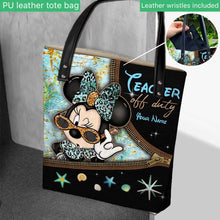 Load image into Gallery viewer, Personalized Teacher Tote Bag Cute Minnie Mouse Design Gift
